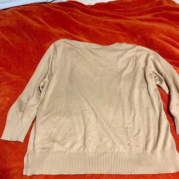 Loft Beige Dog Print Women's Sweater - Picture 3 of 3